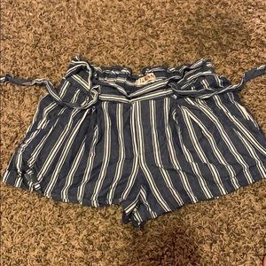 loose shorts with a tie and pockets